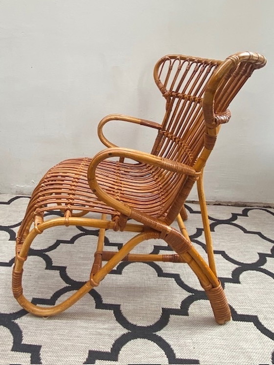 Image 1 of Rattan Bamboo Rohe Sessel Dutch Design