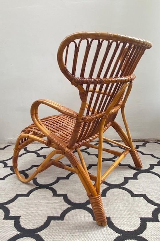 Image 1 of Rattan Bamboo Rohe Sessel Dutch Design