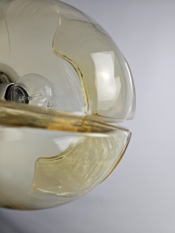 Image 1 of Italienische Hängeleuchte cremefarbenes Glas