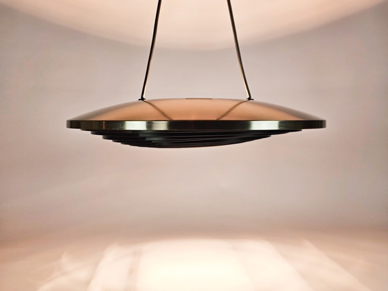 Image 1 of Lumina - Modell Maxi Elle - Design Tomasso Cimini - Ufo Pendelleuchte - 80er Jahre