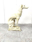 Craquelé-Keramik Greyhound aus der Mitte des Jahrhunderts