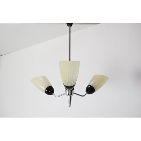 Image 1 of Vintage-Kronleuchter aus Glas von Drukov, Tschechoslowakei 1960