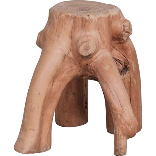 Mid Century Beistelltisch aus Holz, Frankreich 1950er Jahre