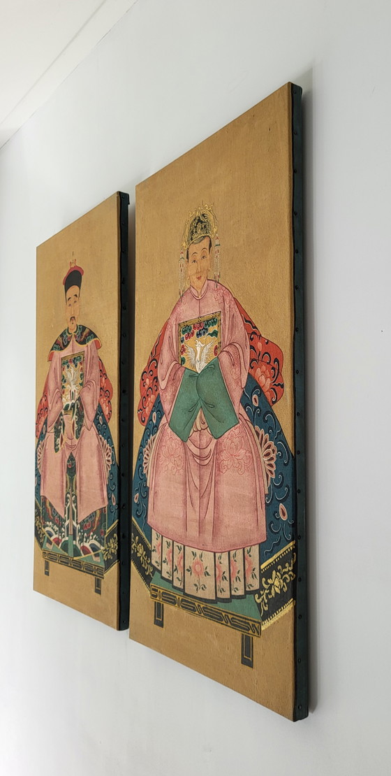 Image 1 of 2x Chinesische Ahnenporträts
