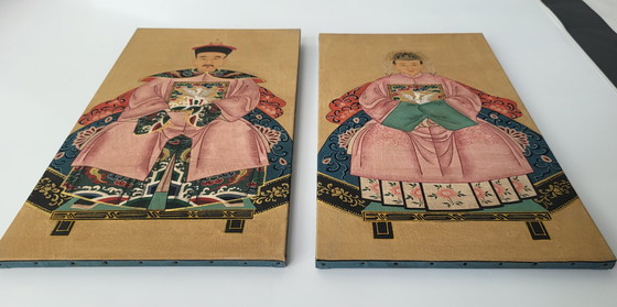 Image 1 of 2x Chinesische Ahnenporträts