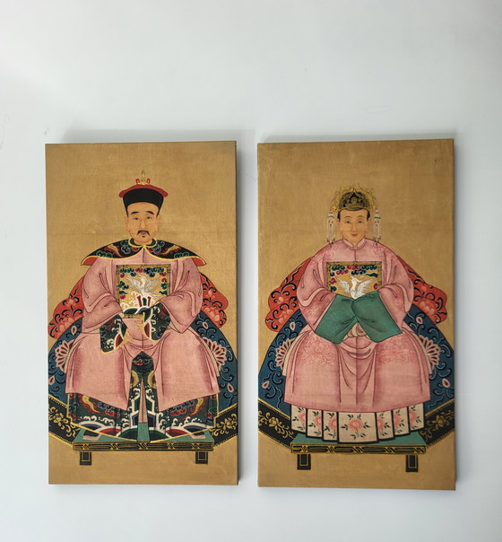 Image 1 of 2x Chinesische Ahnenporträts