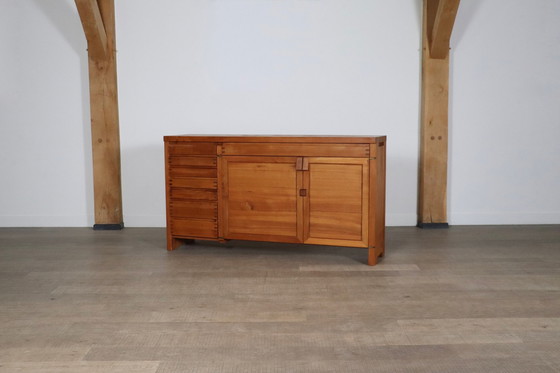 Image 1 of Pierre Chapo R13 Sideboard aus massivem Ulmenholz, Frankreich 1960er Jahre