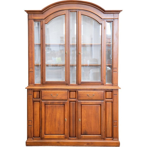 Vintage-Vitrine aus Buchenholz, Italien 1990