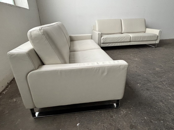 Image 1 of Rolf Benz Ego Ledersofas Couch Hellgrau