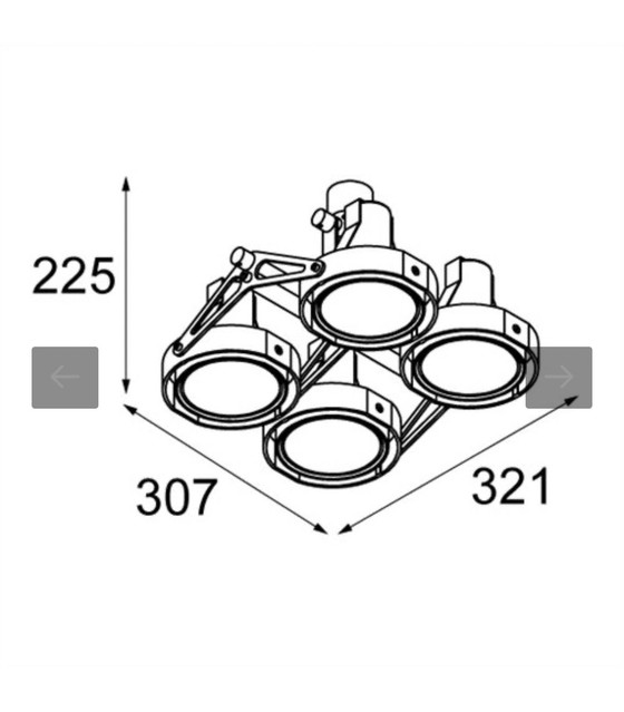 Image 1 of Modularer Nomad 4X Par30 Aufbaustrahler