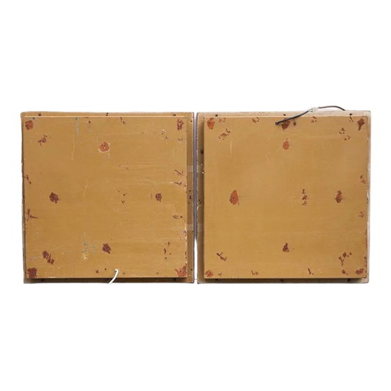 Image 1 of 2x Brutalist Mosaik-Wandlampen