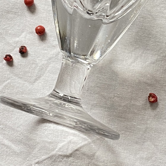 Image 1 of Lot Von 5 Französischen Bistrot-Standgläsern Mit Facetten