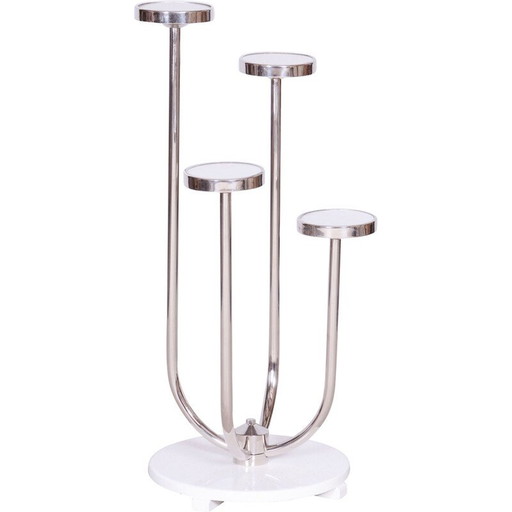 Vintage Blumenständer aus verchromtem Stahl von Vichr a spol, Tschechoslowakei 1930