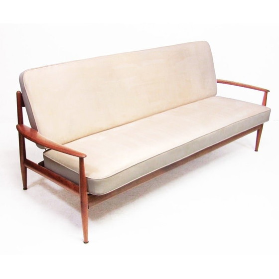 Image 1 of Vintage Teakholzsofa von Grete Jalk für France und Daverkosen, Dänemark 1950