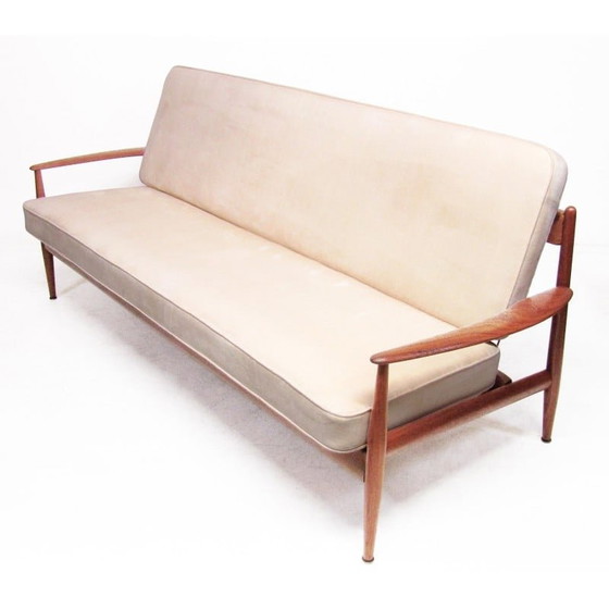 Image 1 of Vintage Teakholzsofa von Grete Jalk für France und Daverkosen, Dänemark 1950