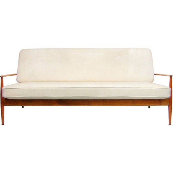 Image 1 of Vintage Teakholzsofa von Grete Jalk für France und Daverkosen, Dänemark 1950