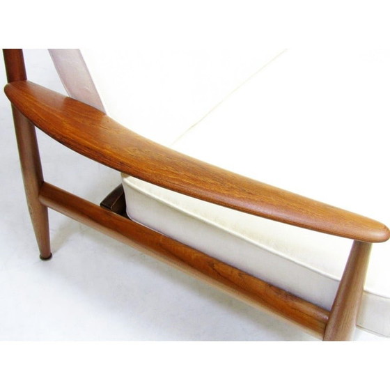 Image 1 of Vintage Teakholzsofa von Grete Jalk für France und Daverkosen, Dänemark 1950