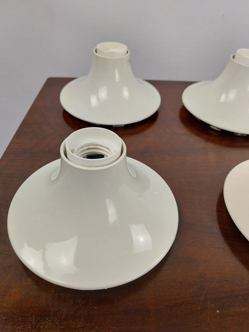 6 x artemide milano teti strahler von Vico Magistretti 1980er weiß