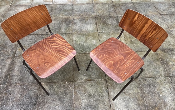 Image 1 of 2x Vintage Design Pagholz Stuhl Marko