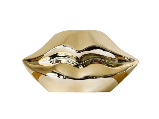 Goldene Lippen Vase