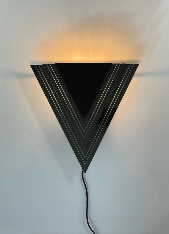 Image 1 of 2 Vintage Wandlampen im Memphis-Stil Design Herda aus den 80er Jahren