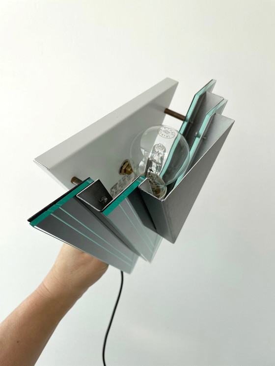 Image 1 of 2 Vintage Wandlampen im Memphis-Stil Design Herda aus den 80er Jahren