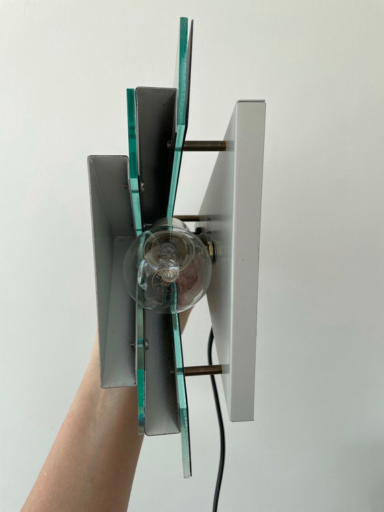 Image 1 of 2 Vintage Wandlampen im Memphis-Stil Design Herda aus den 80er Jahren