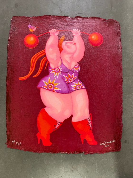 Image 1 of Ada Breedveld Gewichtheber Siebdruck