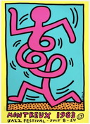 Keith Haring - Montreux Jazz Festival - Gelber Rand