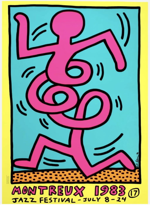 Keith Haring - Montreux Jazz Festival - Gelber Rand