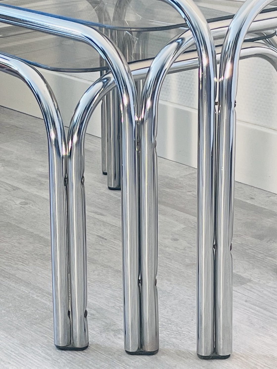 Image 1 of Vintage Beistelltische Chrom