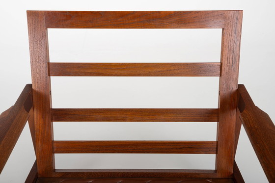 Image 1 of 2 x Capella-Sessel mit Ottomane von Illum Wikkelsø für Niels Eilersen, Dänemark, 1950er Jahre