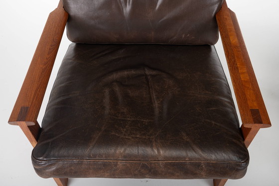 Image 1 of 2 x Capella-Sessel mit Ottomane von Illum Wikkelsø für Niels Eilersen, Dänemark, 1950er Jahre