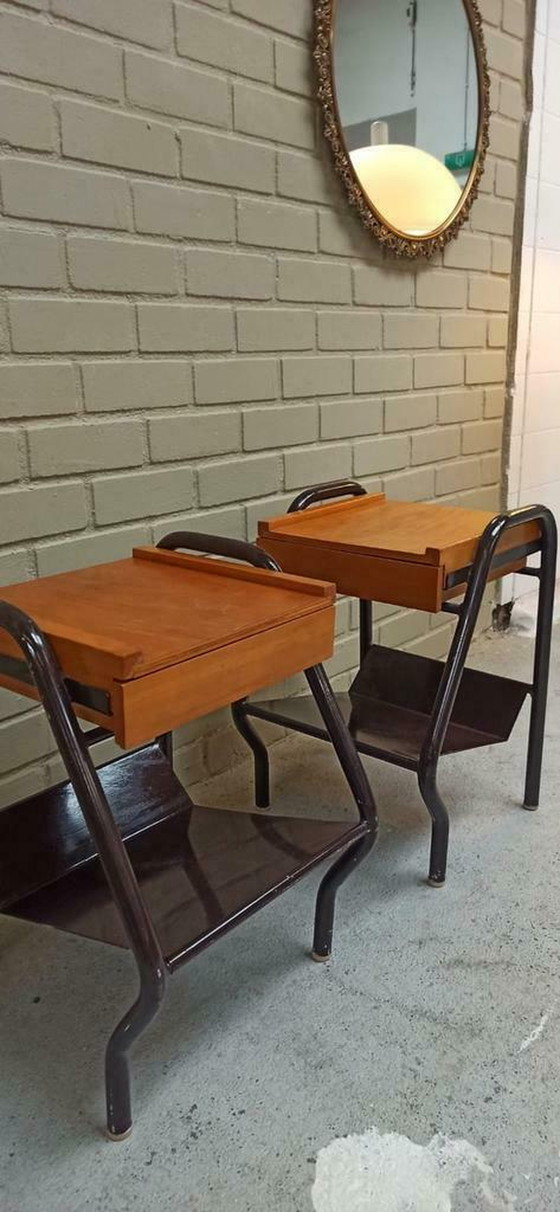 Image 1 of Nachttische von Jacques Hitier aus der Mitte des Jahrhunderts