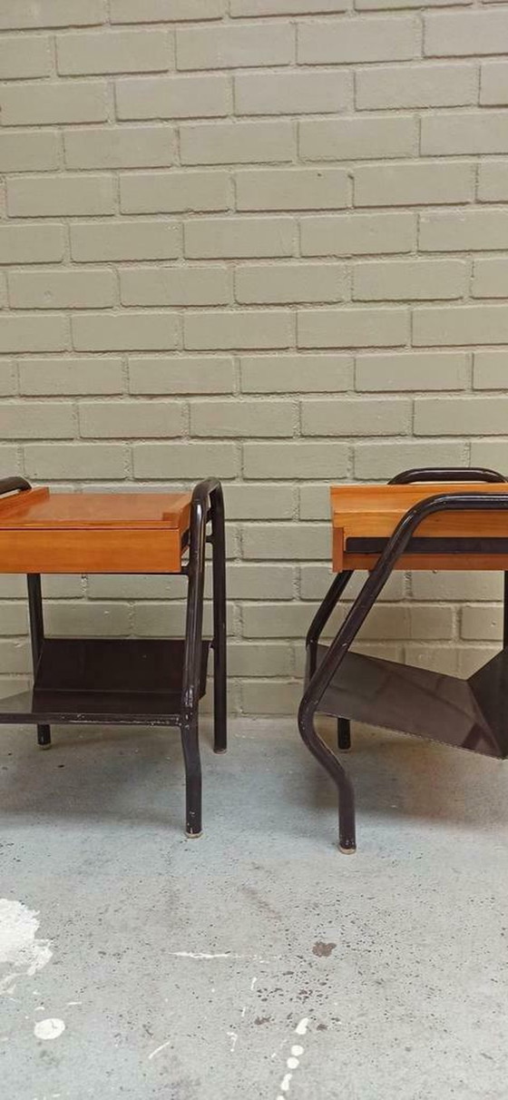 Image 1 of Nachttische von Jacques Hitier aus der Mitte des Jahrhunderts