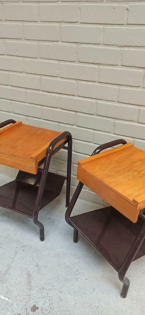 Image 1 of Nachttische von Jacques Hitier aus der Mitte des Jahrhunderts