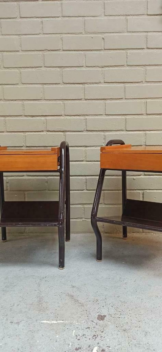 Image 1 of Nachttische von Jacques Hitier aus der Mitte des Jahrhunderts