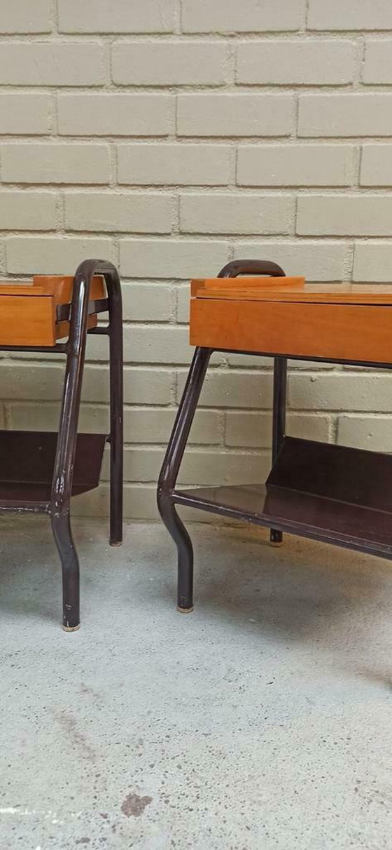 Image 1 of Nachttische von Jacques Hitier aus der Mitte des Jahrhunderts