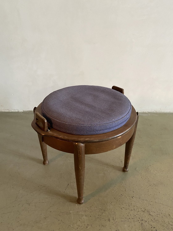 Image 1 of Niedriger B.J. Hansen Hocker mit umkehrbarer Tischplatte, Norwegen, 1960er