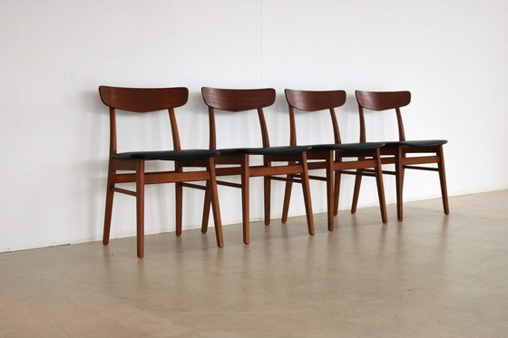 Image 1 of 4x Vintage Farstrup Esszimmerstühle