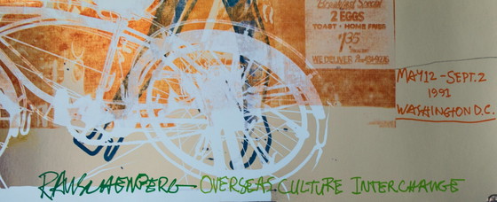Image 1 of Robert Rauschenberg - Siebdruck-Lithographie „Fahrrad“.