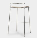 Design-Barhocker Piiroinen Chip, (Design: Antti Kotilainen) blau, 4-Fuß-Gestell