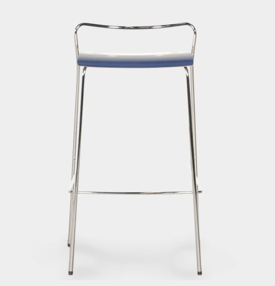 Image 1 of Design-Barhocker Piiroinen Chip, (Design: Antti Kotilainen) blau, 4-Fuß-Gestell