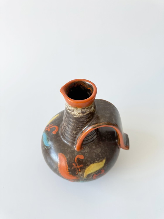 Image 1 of Carstens Uffrecht Art Deco Krug Mit Stöpsel Aus Keramik 878, Deutschland 1920Er, Handarbeit, Handwerkskunst, Studio Töpferei