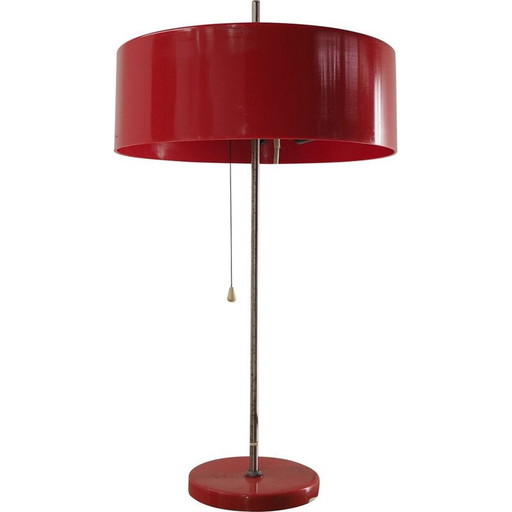 Rote Tischlampe aus Kunststoff, 1970