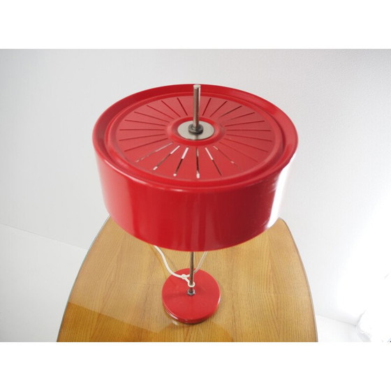 Image 1 of Rote Tischlampe aus Kunststoff, 1970