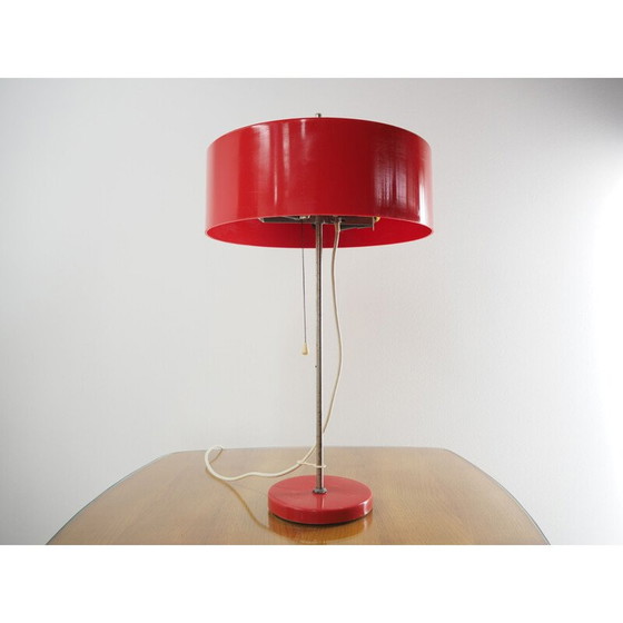 Image 1 of Rote Tischlampe aus Kunststoff, 1970
