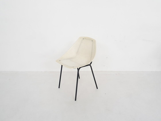 Image 1 of Set mit 2 Pierre Guariche für Meurop 'Shell' Esszimmerstühlen, Frankreich 1950er Jahre