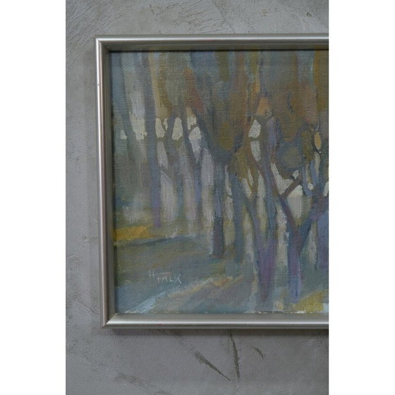 Image 1 of Vintage Ölgemälde auf moderner Leinwand von Hildegard Schüller-Falk, Schweden 1993