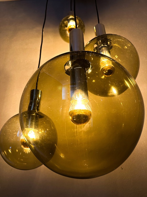 Image 1 of Vintage Glashütte Limburg Kaskade Lampe